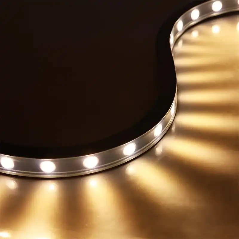 Recessed LED strips with lens