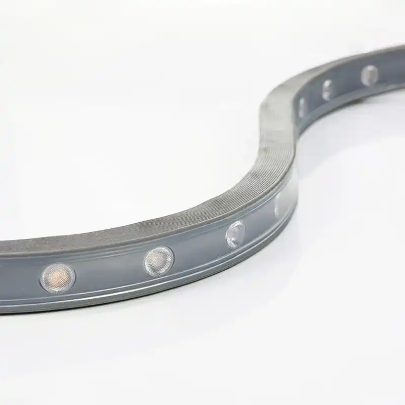Recessed LED strips with lens