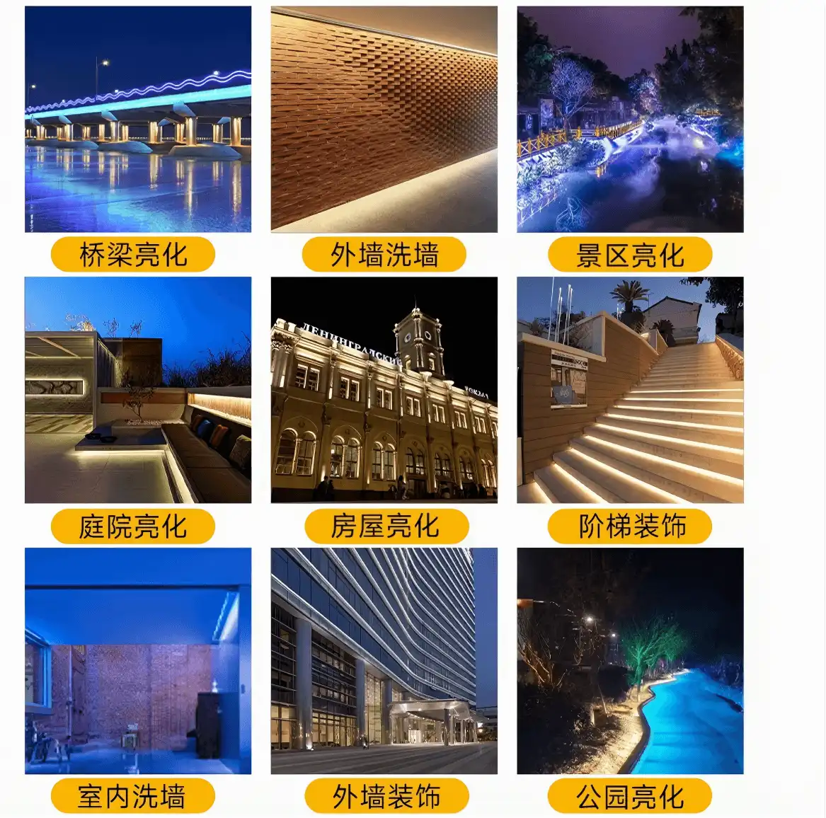 wall grazing LED strips light 