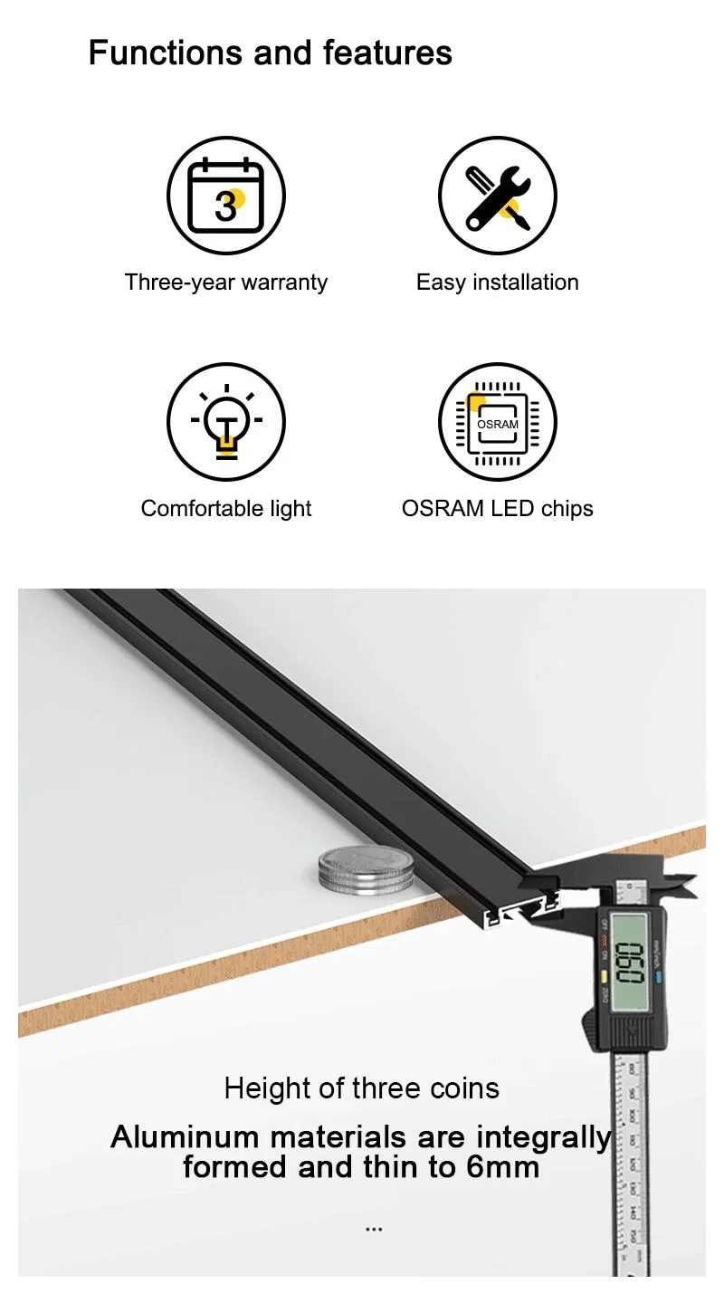 ultra thin magnetic track lights from USKYLED