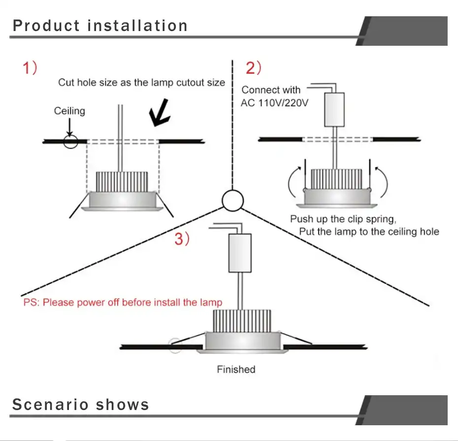 recessed spot light from USKYLED