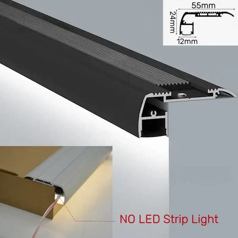 Anti-Slip Stair Corner LED Aluminum Profile